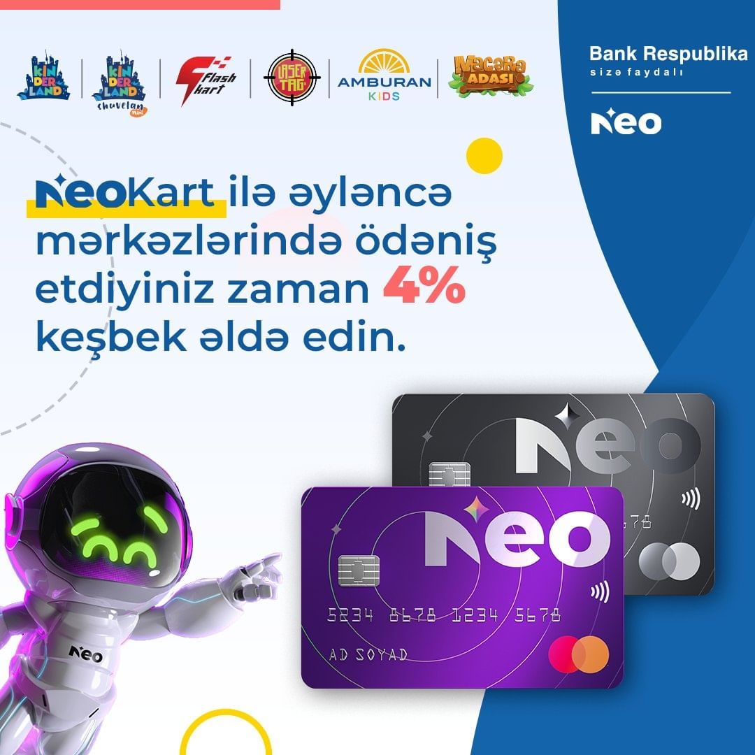 4% cashback with NeoKart in Kinderland!